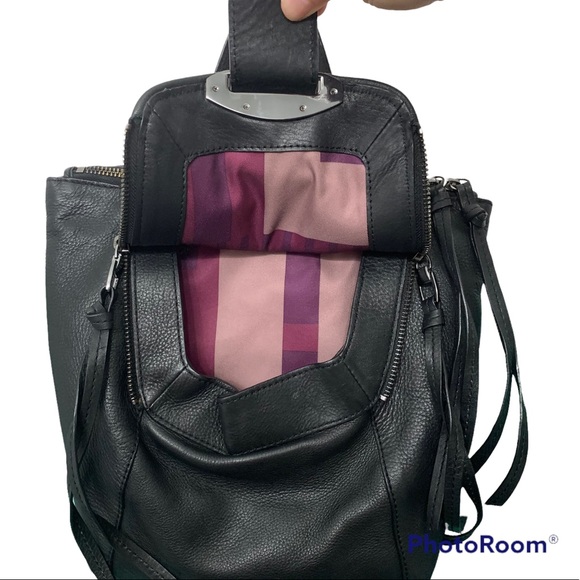 Kooba Bobbi Black Leather Backpack - Picture 4 of 9